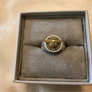 14K THE BOEING CO. 20 Years Service on Sterling Signet Ring